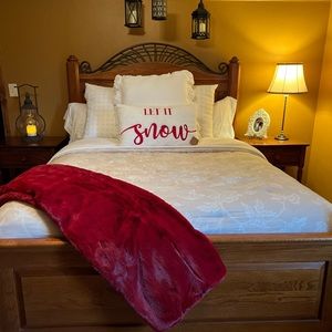 NEW Luscious Red Fur Throw